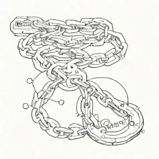 chain with tag in memory of my dog sam tattoo design idea