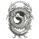 Ouroboros tattoo design idea