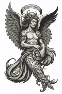 angel wing, saint christopher, playing card, phoenix, dragon and lion tattoo design idea