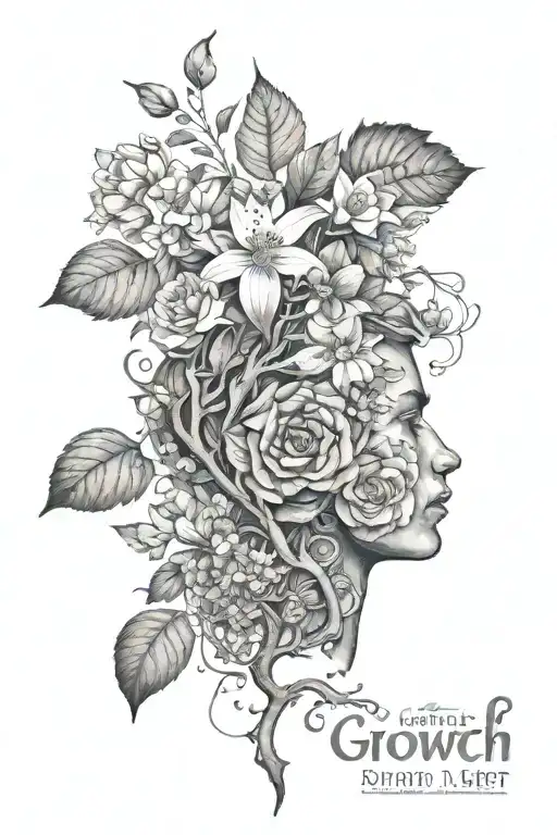 change and growth mindset tattoo design idea