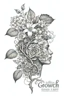 change and growth mindset tattoo design idea