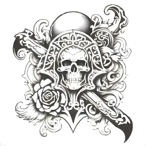 chrome hearts tattoo design idea