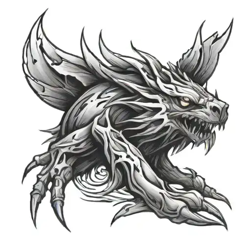 claw marks on sideboob tattoo design idea