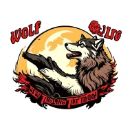 Wolf howling to the moon tattoo design idea