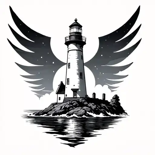 Lighthouse tattoo design idea