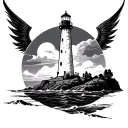 Lighthouse tattoo design idea
