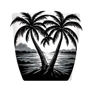 Ankle Palm Tree tattoo design idea