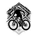 Mtb downhill race tattoo design idea
