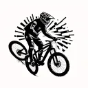 Mtb downhill race tattoo design idea