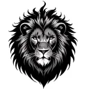 lion with leo zodiac sign and infinity symbol blended in lion tattoo design idea