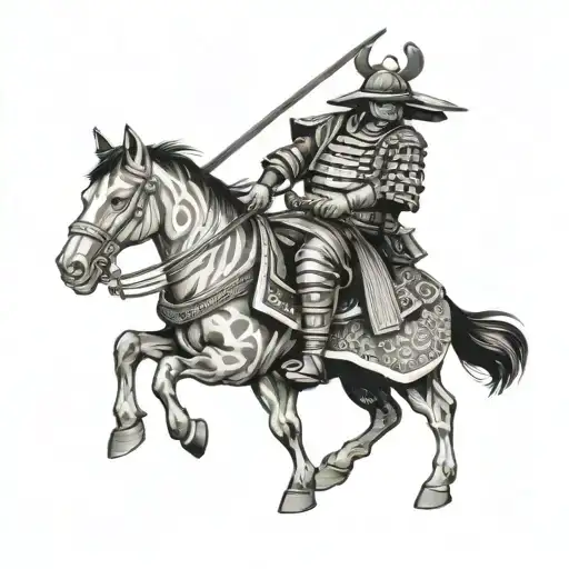 samurai with 999 tattooed on their face tattoo design idea