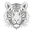 Tiger head tattoo design idea