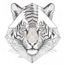 Tiger head tattoo design idea