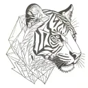 Tiger head tattoo design idea