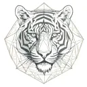 Tiger head tattoo design idea