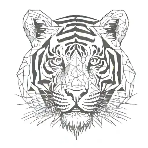 Tiger head tattoo design idea