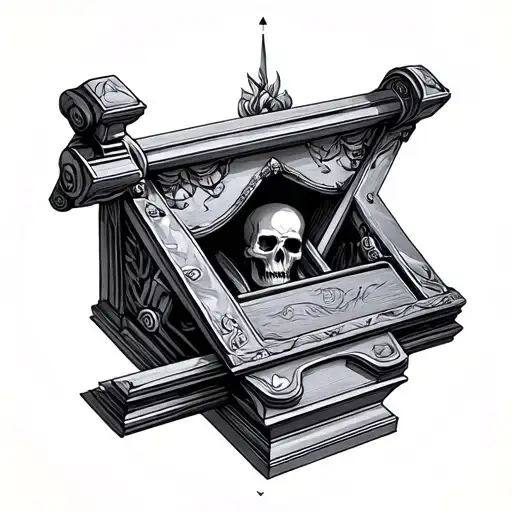 Guillotine tattoo design idea