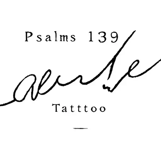 Psalms 139 tattoo design idea