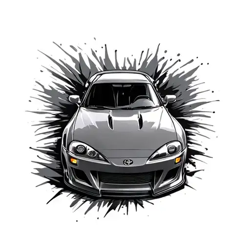 toyota supra mk iv tattoo design idea