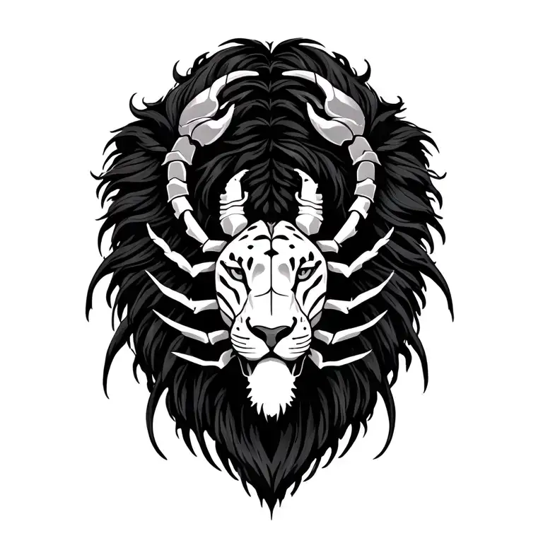 scorpio, capri Leo tattoo design idea