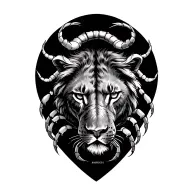 scorpio, capri Leo tattoo design idea