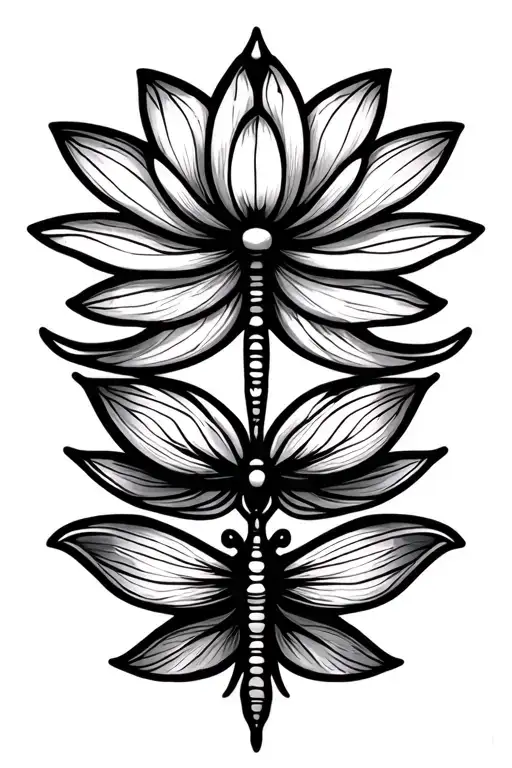 "Love" "Love" Simple strength symbol simple dragonfly symbol simple lotus flower symbol tattoo design idea