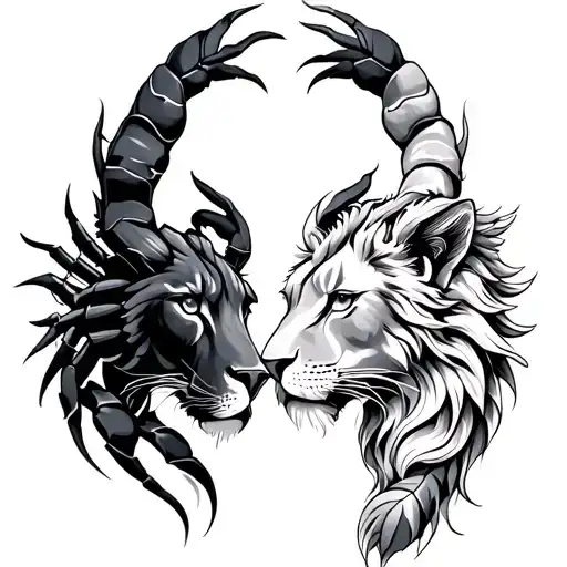 Leo And Scorpio tattoo design idea