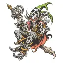 evil jester tattoo design idea