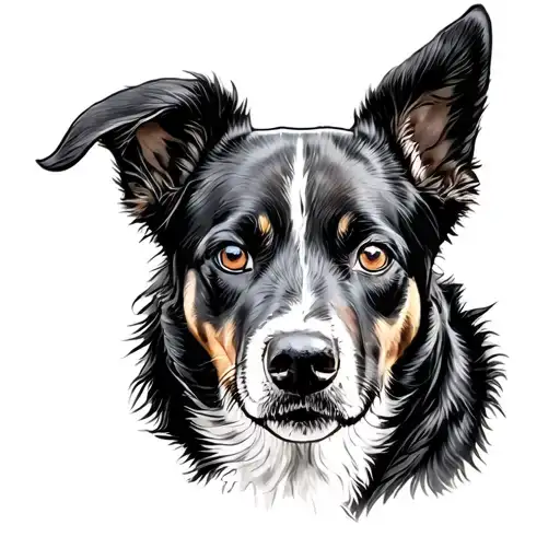Blue Heeler tattoo design idea