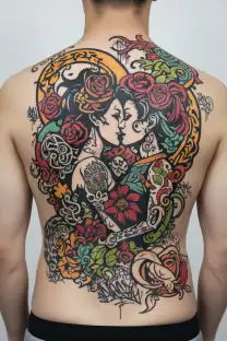 Lesbian tattoo design idea