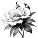 snowdrop and carnation flower tattoo design idea