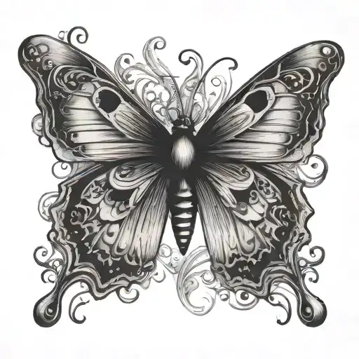 semi colon butterfly tattoo design idea
