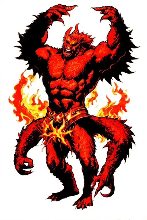 balrog tattoo design idea