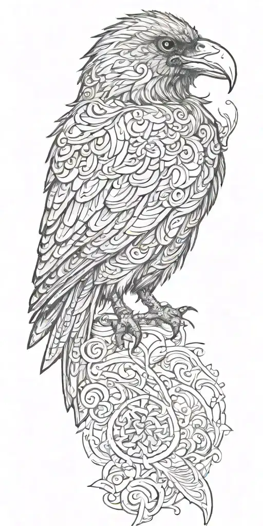 Insanity Crow tattoo design idea