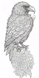 Insanity Crow tattoo design idea