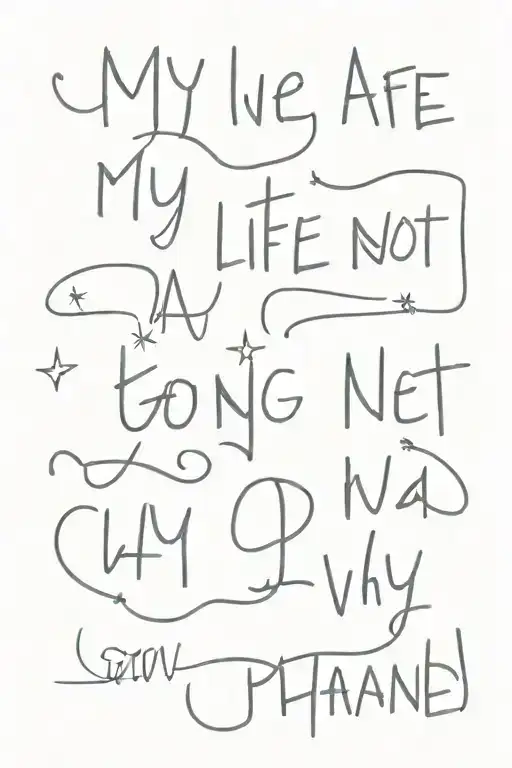 My life may not be going the way I planned it, but it is going exactly the way God planned it phrase for men tattoo design idea