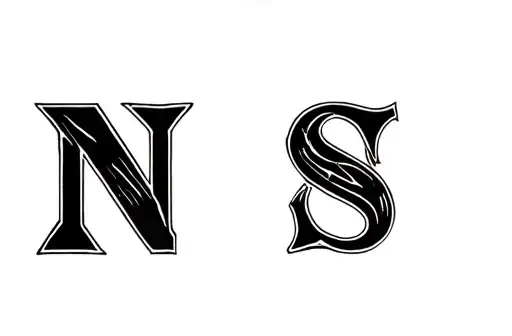 "NS" tattoo design idea