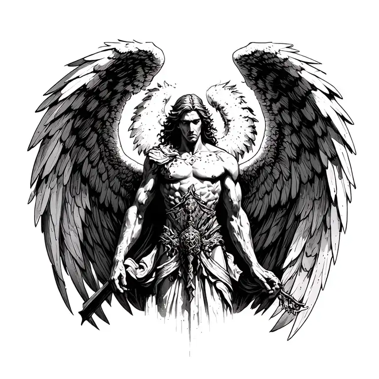 archangel uriel tattoo design idea