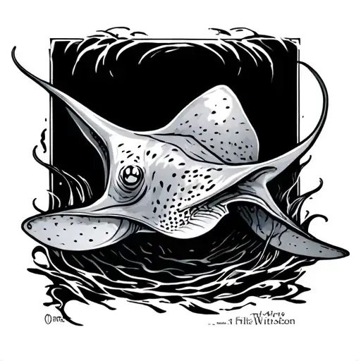 sting ray tattoo design idea