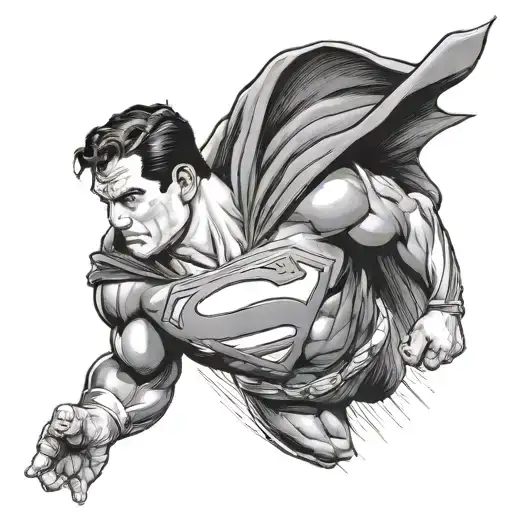 mike evens superman tattoo design idea