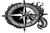 Discipline Equals Freedom compass tattoo design idea
