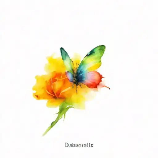 the date 24~08~17 coloured with lgbt flag's colours and with a white butterfly on the top of the number 1  tattoo design idea