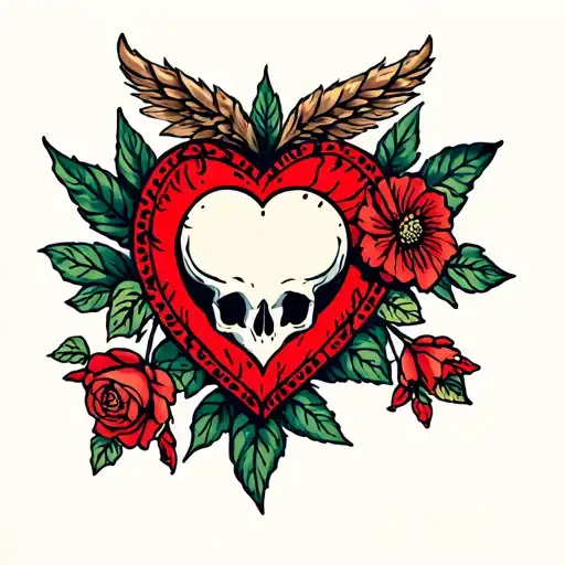 mtb haert make from engin tattoo design idea