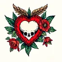 mtb haert make from engin tattoo design idea