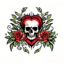 mtb haert make from engin tattoo design idea