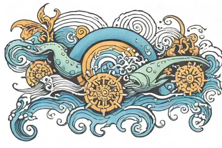 07/07/1978 cancerian elements like water tattoo design idea