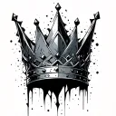 Broken crown tattoo design idea