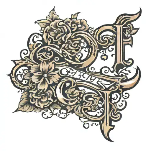 The words Grace Faith Joy and Hope linking together with f on faith being the r in grace and the top of the j being Link tattoo design idea