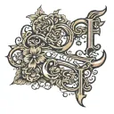 The words Grace Faith Joy and Hope linking together with f on faith being the r in grace and the top of the j being Link tattoo design idea