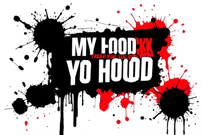 FREE MY HOOD  fuck yo hood  tattoo design idea